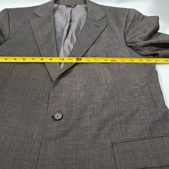 Bespoke ~38L Mr Ned 5th Avenue Super 120's Grey Check Blazer See Measurements - Picture 6 of 9